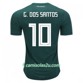 Camisolas de Futebol México G.Dos Santos 10 Equipamento Principal Copa do Mundo 2018 Manga Curta